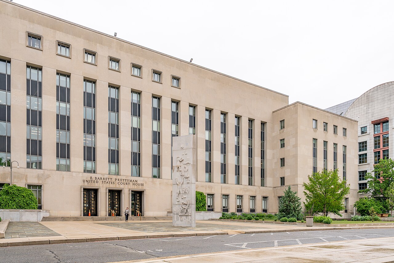 Exterior of the E. Barrett Prettyman United States Courthouse in Washington, D.C.